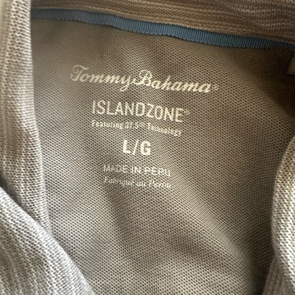 Men’s used Island Zone Tommy Bahama grey size L large polo shirt - Picture 2 of 4